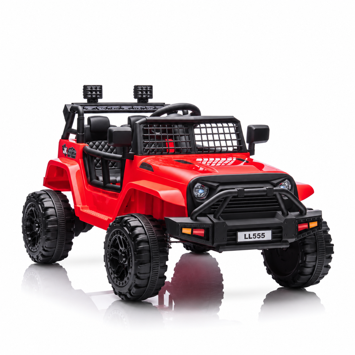 CarKiddo | Elektrische Kinderjeep Jungle - Rood FULL-option