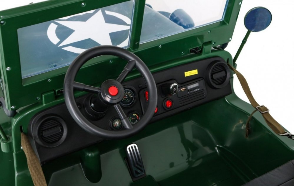CarKiddo | Stuurwiel Willy's jeep 3-persoons