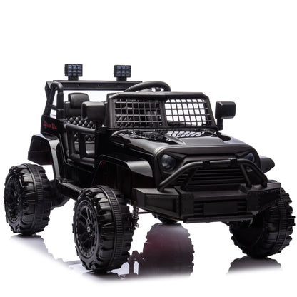 CarKiddo | Elektrische Kinderjeep Jungle - Zwart FULL-option