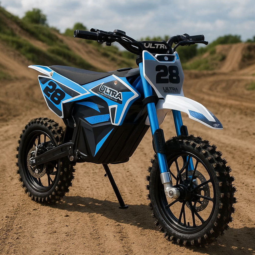 CarKiddo | Elektrische Kindercrosser 1000W Blauw | Max. 30 km/p uur
