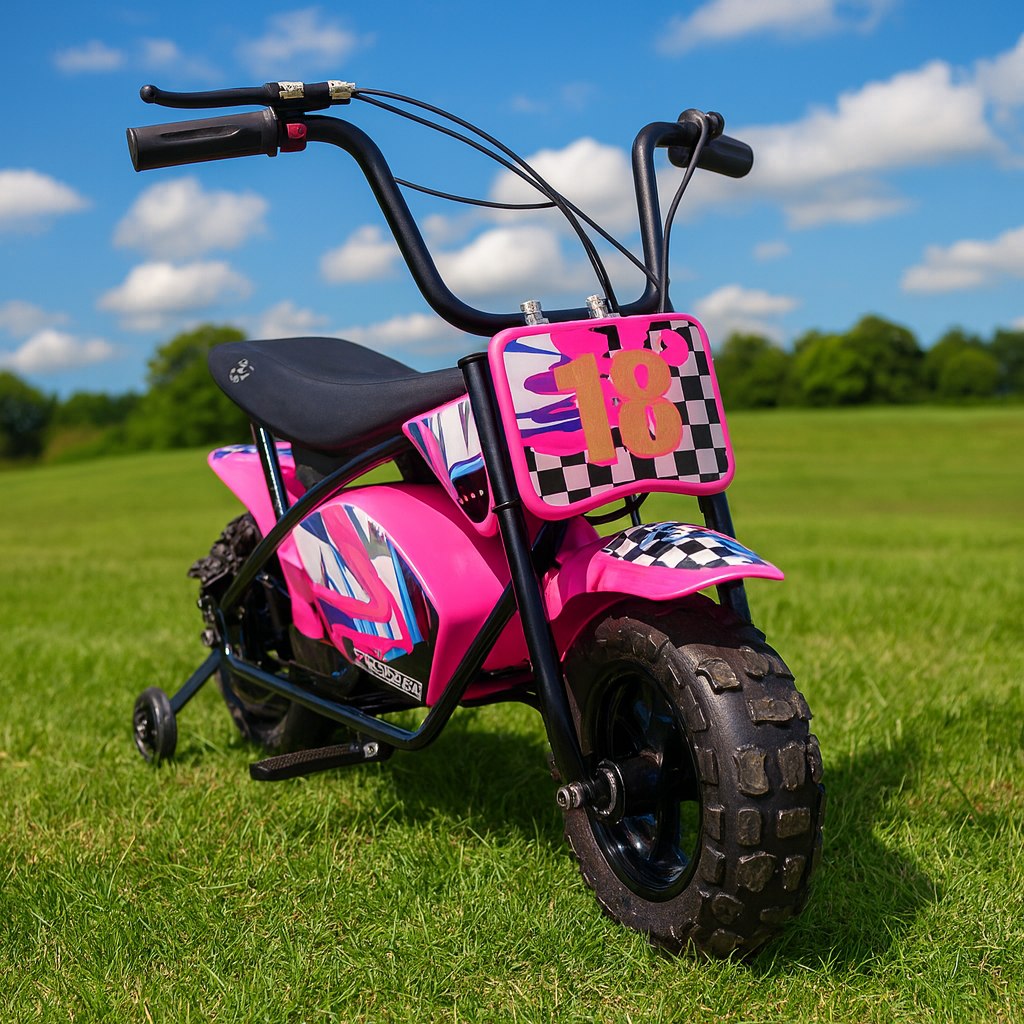 CarKiddo | Elektrische Crossbike Monkey - Roze | Max. 16 km/p uur