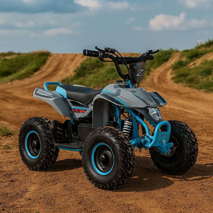 CarKiddo| Elektrische Kinderquad RETRO 1000W - Blauw