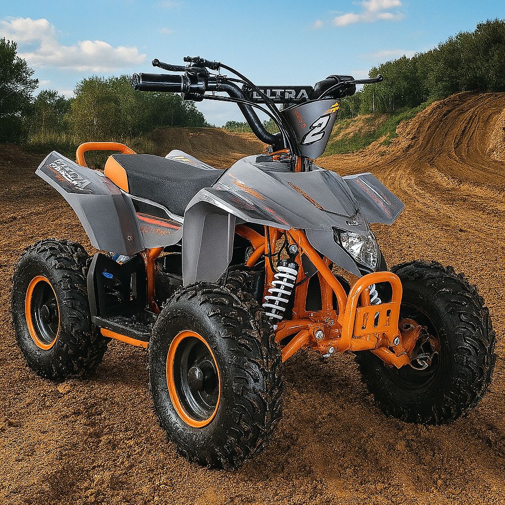 CarKiddo| Elektrische Kinderquad RETRO 1000W - Oranje