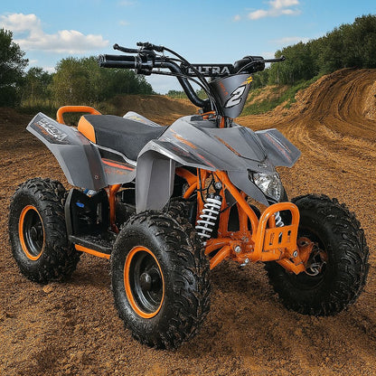 CarKiddo| Elektrische Kinderquad RETRO 1000W - Oranje