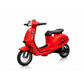 Elektrische kinderscooter 24V 350W rood - schuin zijaanzicht