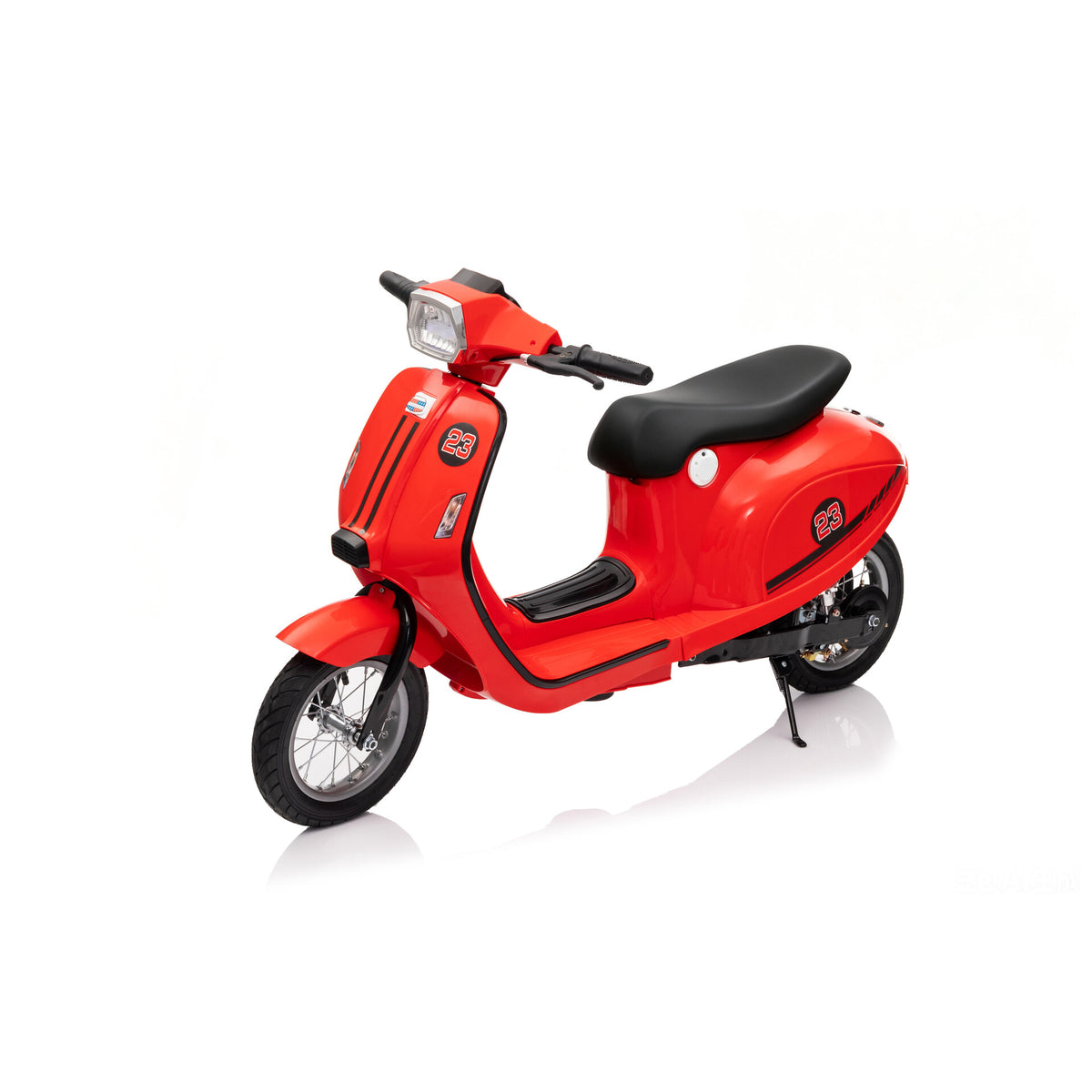 Elektrische kinderscooter 24V 350W rood - stuur en voorkant