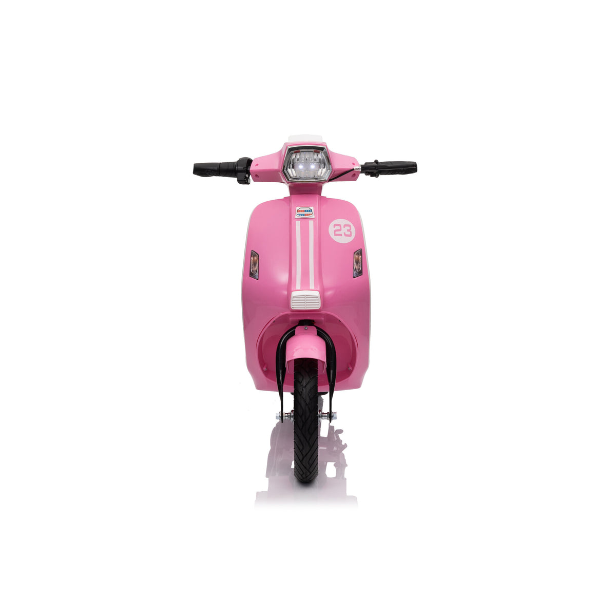 Elektrische kinderscooter 24V 350W roze - vooraanzicht