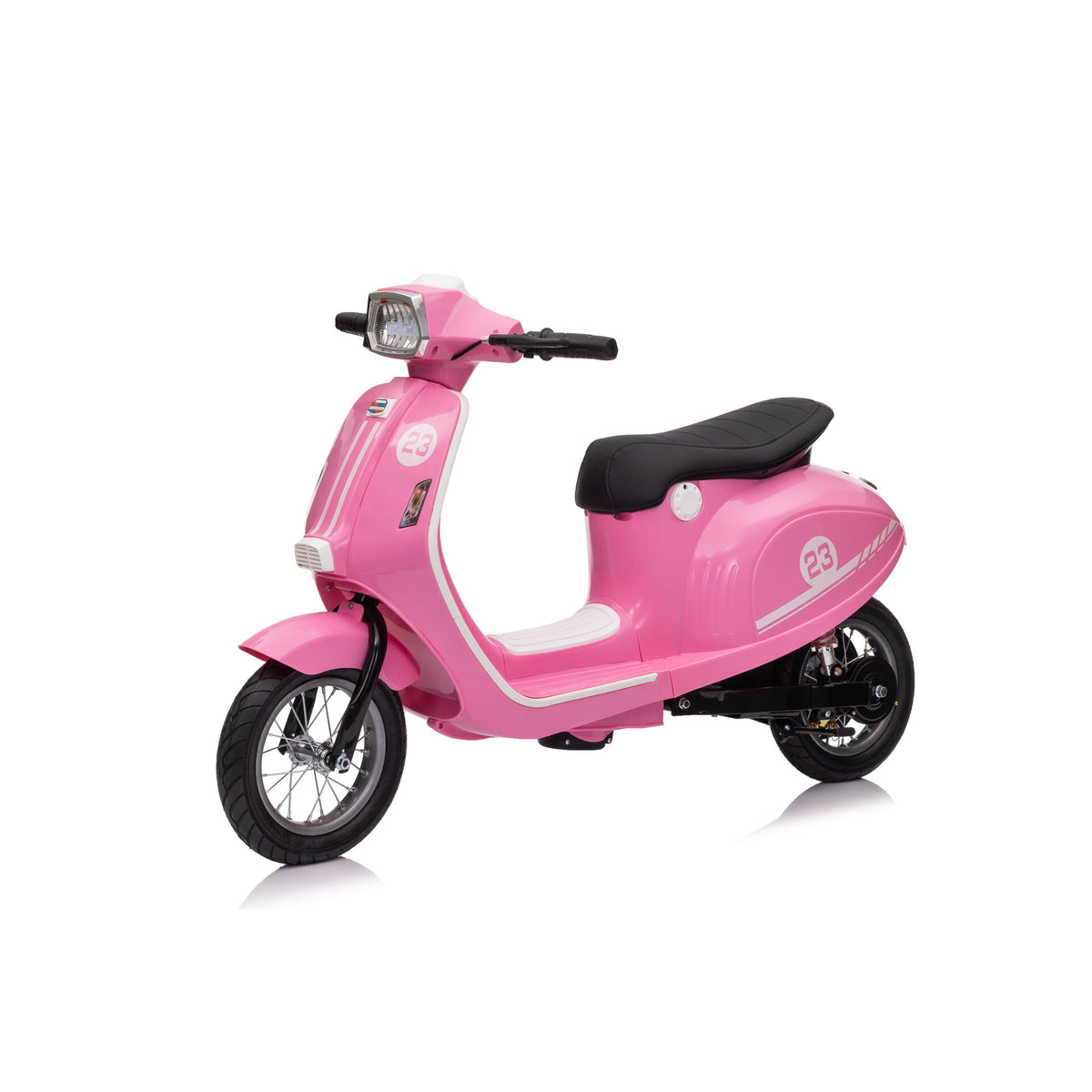 Elektrische kinderscooter 24V 350W roze - zijaanzicht