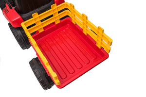 CarKiddo | Elektrische Kinder tractor met aanhanger - Rood