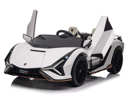 Lamborghini Sian | Kinderauto 2-Persoons 24V  - Wit