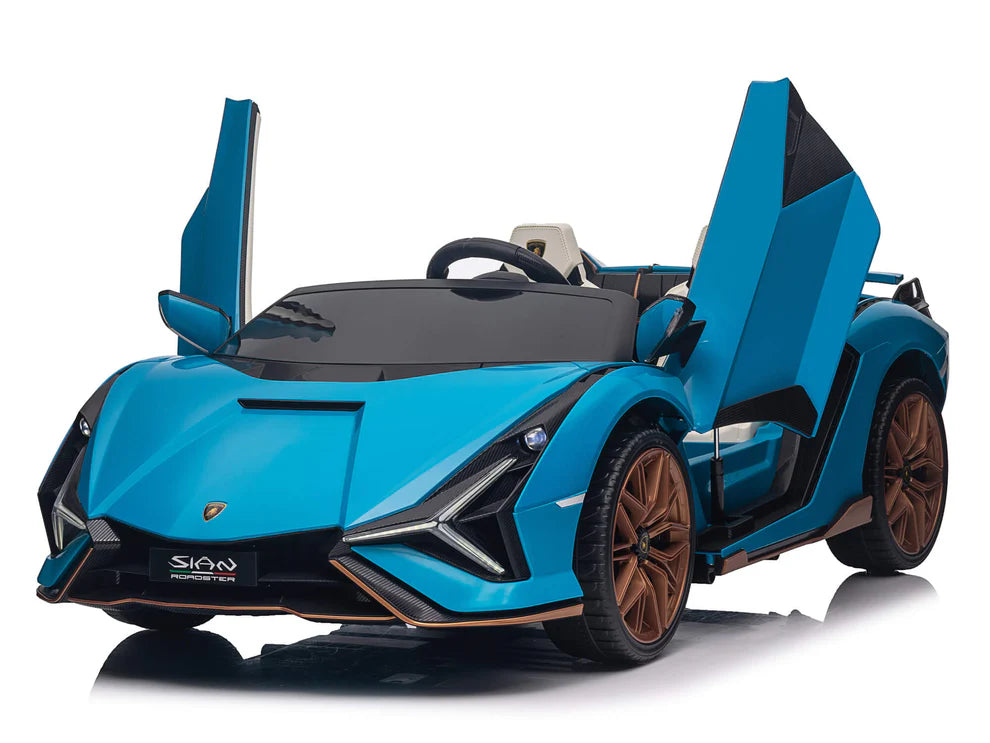 Lamborghini Sian | Kinderauto 2-Persoons 24V  - Blauw