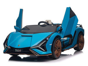 Lamborghini Sian | Kinderauto 2-Persoons 24V  - Blauw