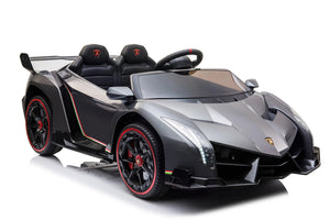 Lamborghini Veneno | 2-Persoons Kinderauto 4x4 - Grijs