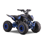 Panthera Leo elektrische kinderquad 1200W 48V in blauw, schuin van voren