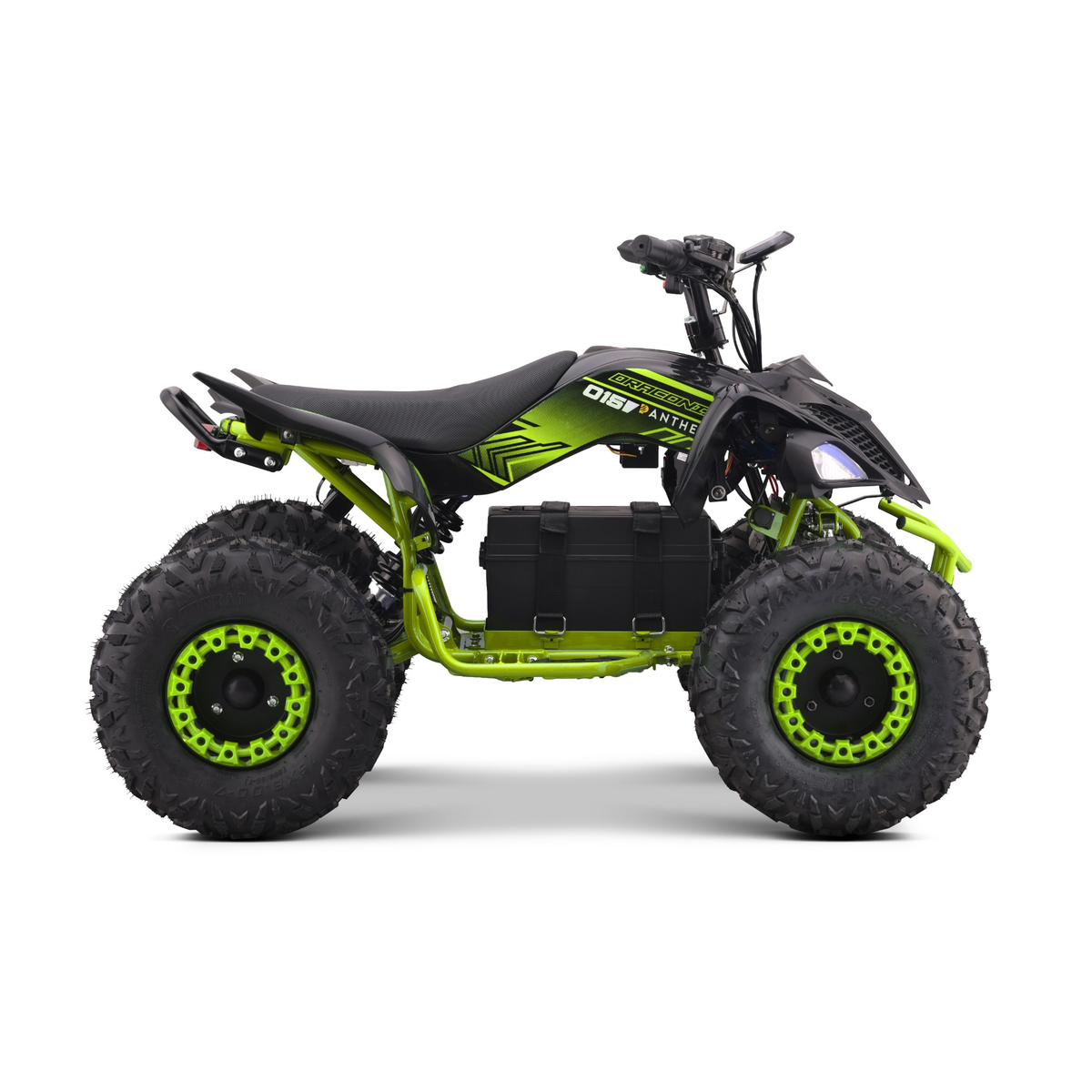 Panthera Leo elektrische kinderquad 1200W 48V in groen, van de rechterzijde