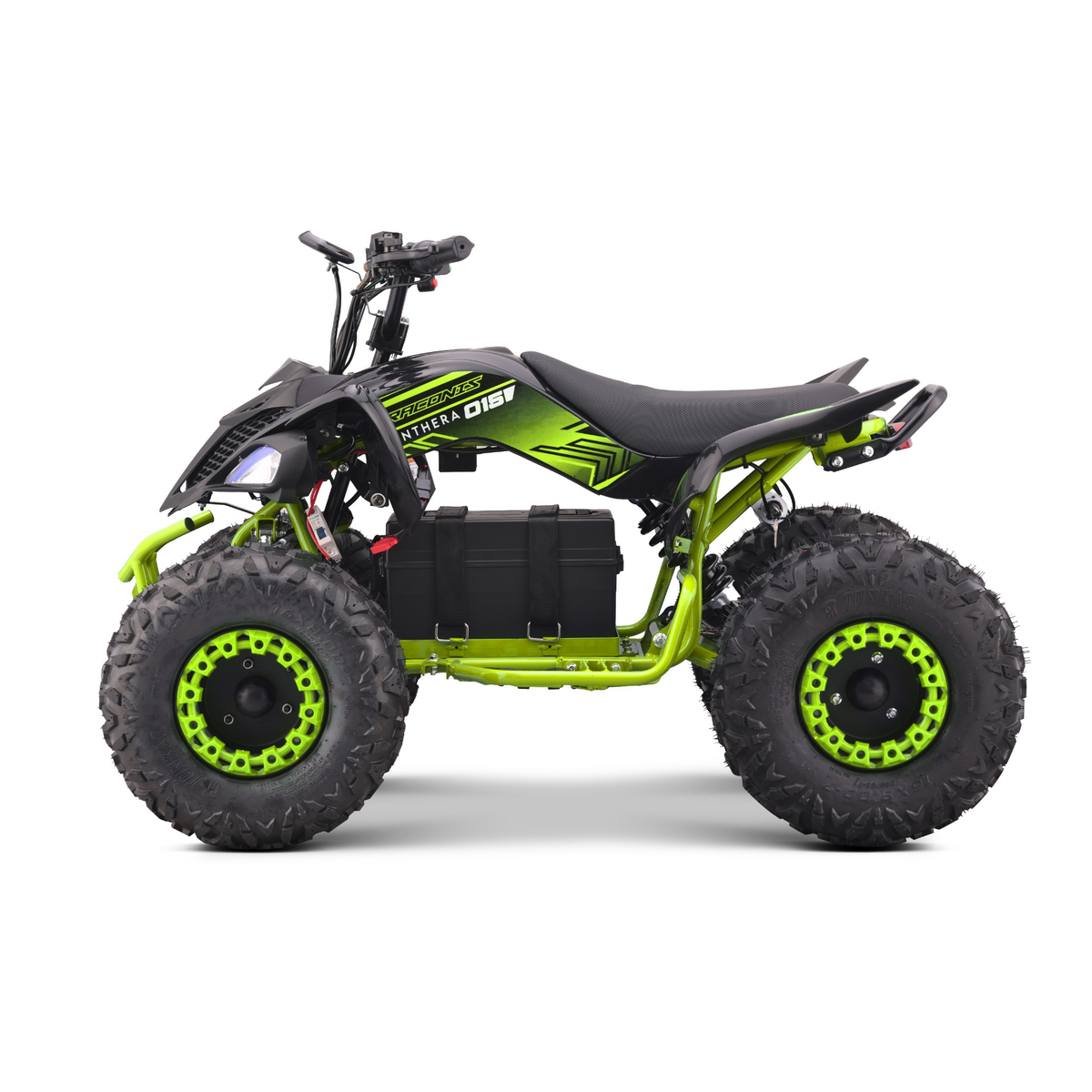 Panthera Leo elektrische kinderquad 1200W 48V in groen, van de linkerzijde