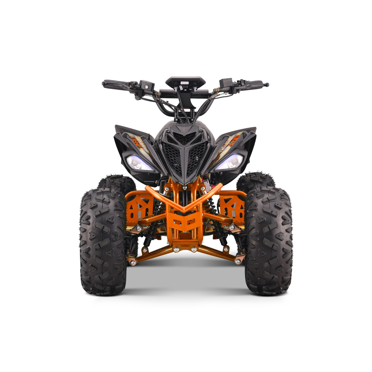 Panthera Leo elektrische kinderquad 1200W 48V in oranje, van voren