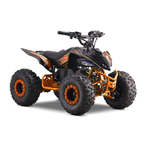 Panthera Leo elektrische kinderquad 1200W 48V in oranje, schuin van voren