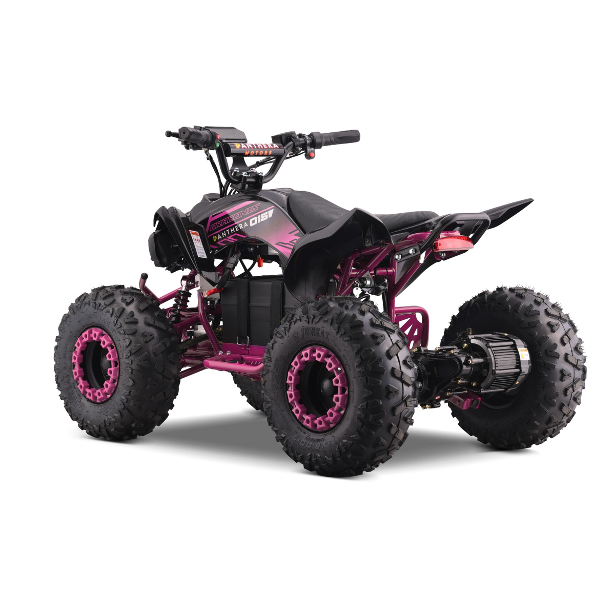 Panthera Leo elektrische kinderquad 1200W 48V in roze, schuin van achteren