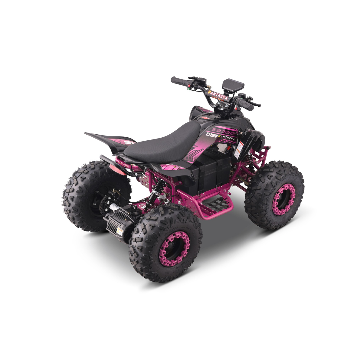 Panthera Leo elektrische kinderquad 1200W 48V in roze, van boven en achteren